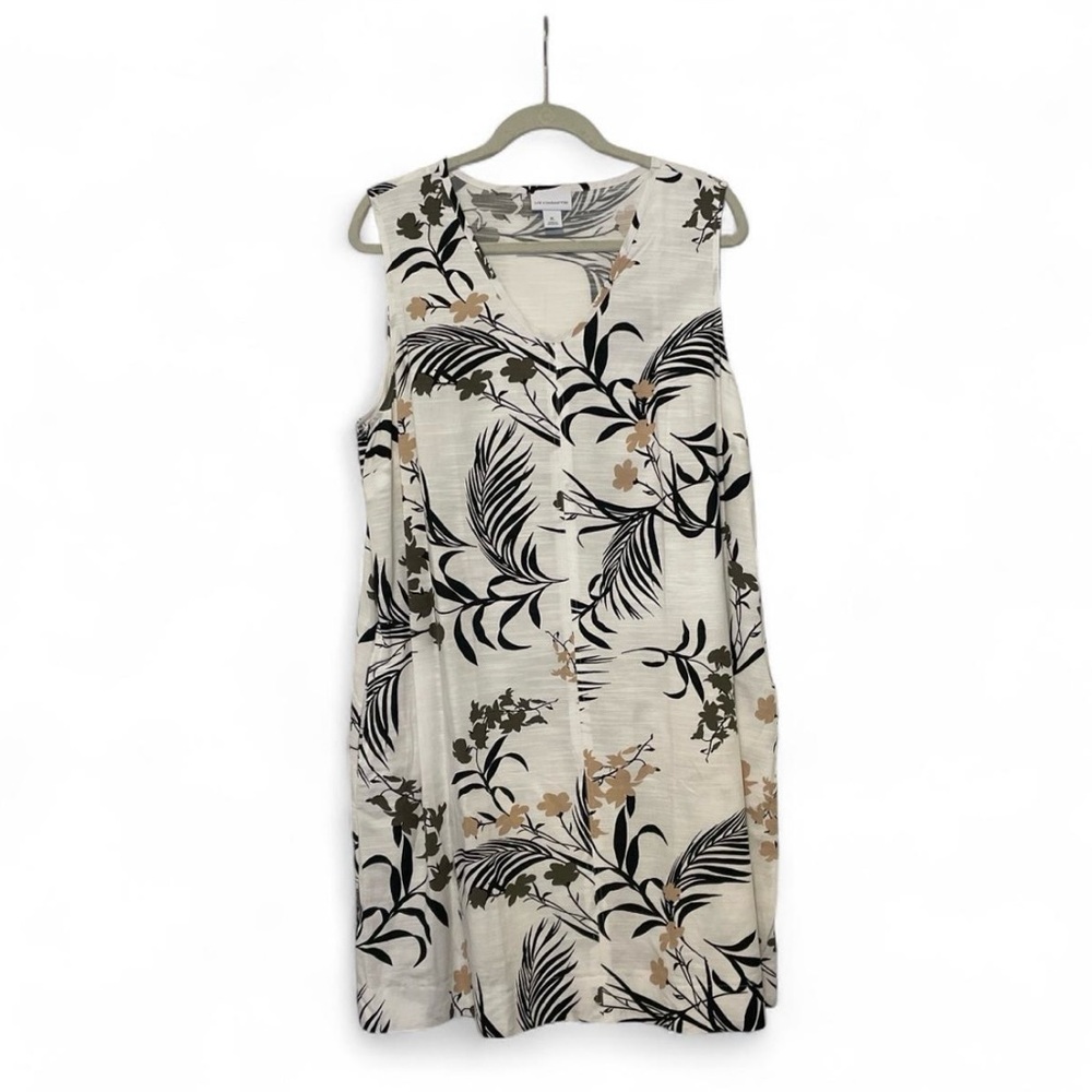 Liz Claiborne Black and Brown Floral Dress